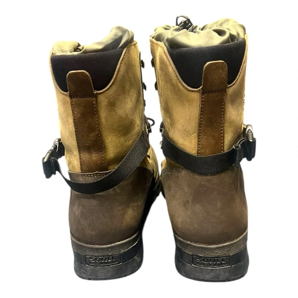 Sorel Kaufman Canada Mens Brown Leather Insulated Winter  display picture 3